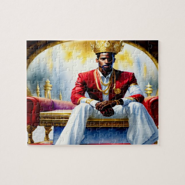 Kingdom Man Black Christlich Art Puzzle (Horizontal)