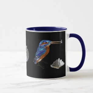 KINGFISCHEREI, Electric Blue, Black Tasse