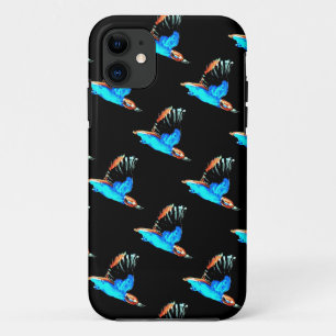 Kingfisher Art Blue Bird Muster iPhone 11 Hülle