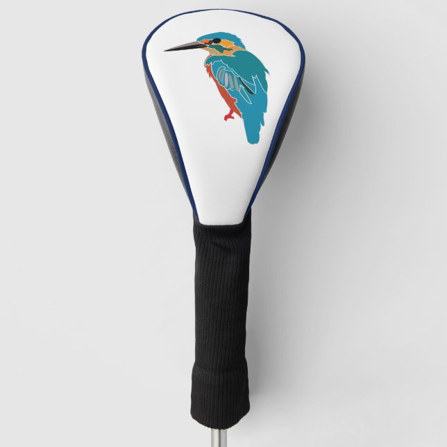 Kingfisher Bird Art Golf Headcover (Vorderseite)