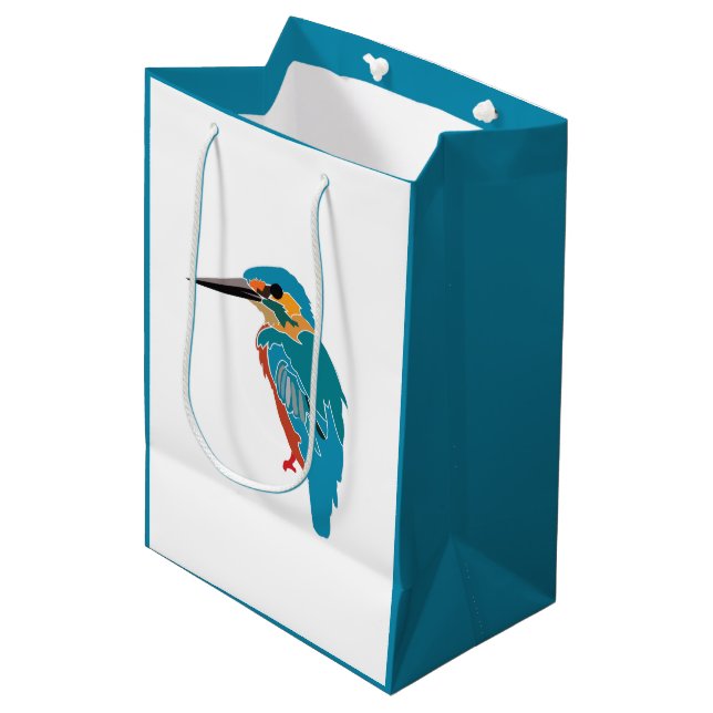 Kingfisher Bird Art Mittlere Geschenktüte