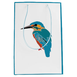 Kingfisher Bird Art Mittlere Geschenktüte