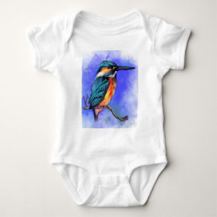 Kingfisher Bird Baby Bodysuit Strampler