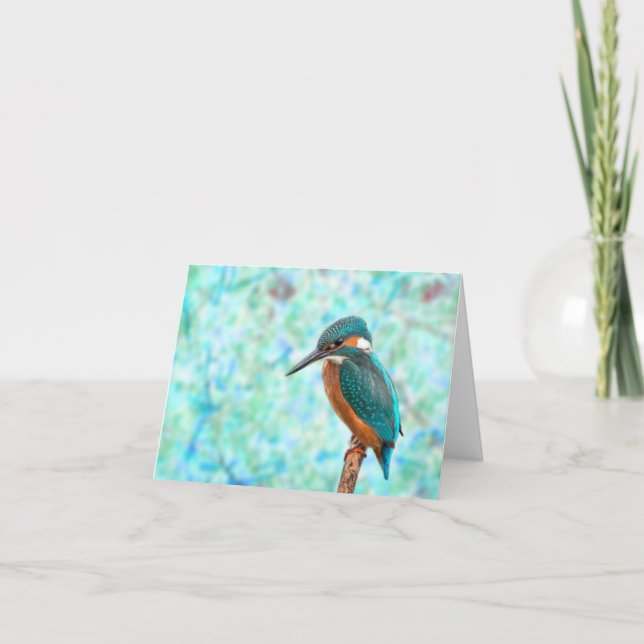 Kingfisher Bird Blue Abstrakt (Vorderseite)