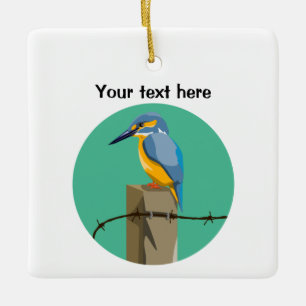 Kingfisher Bird Keramikornament