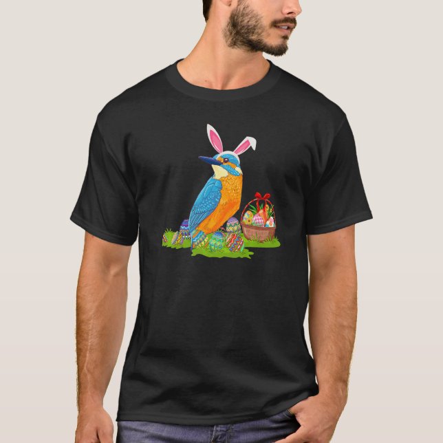 Kingfisher Bird Oaster Egg Jagd Bunny Kingfishe T-Shirt (Vorderseite)