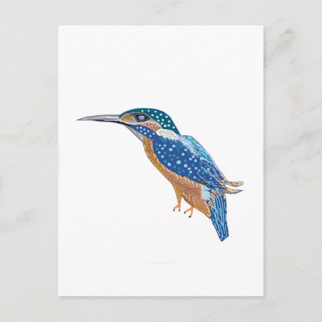 KingFisher Bird Postkarte (Vorderseite)