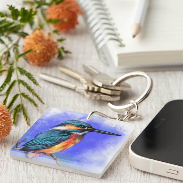 Kingfisher Bird Schlüsselanhänger (Vorderseite rechts)