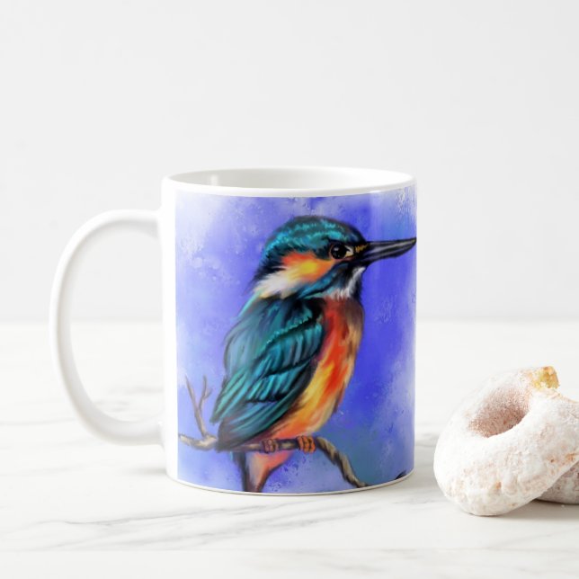 Kingfisher Bird Tasse (Mit Donut)