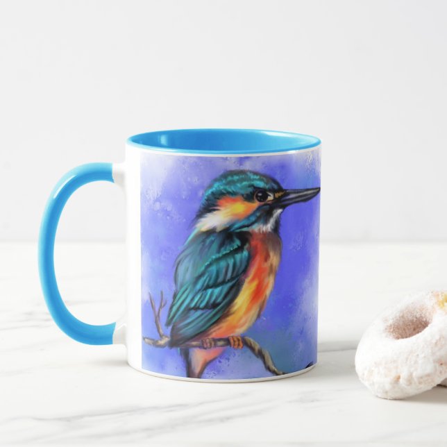Kingfisher Bird Tasse Gift (Mit Donut)