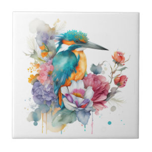 Kingfisher Bird Tile Fliese