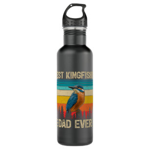 Kingfisher Bird Vintag Best Kingfisher Vater Ever  Edelstahlflasche