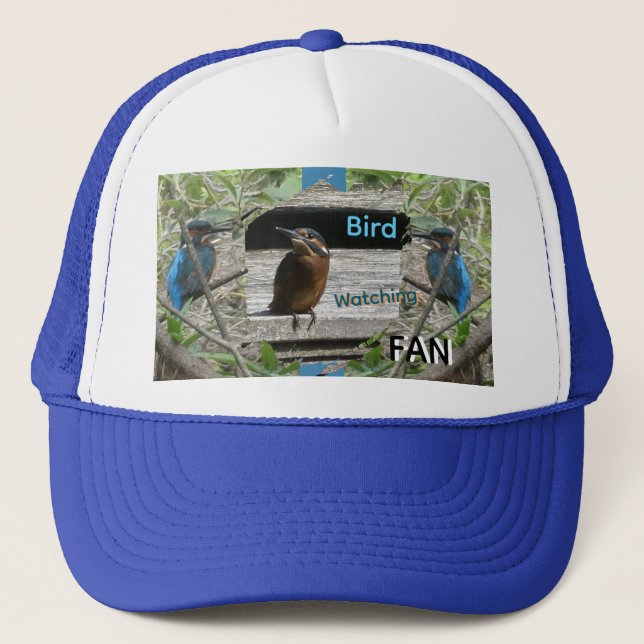 Kingfisher Bird Watching Fan Trucker Hat Truckerkappe (Vorderseite)