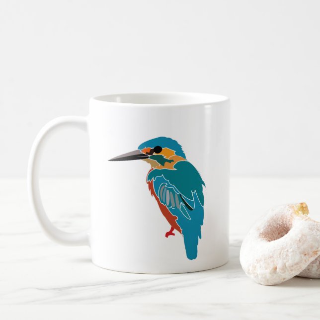 Kingfisher Colorful Kingfisher Kaffeetasse (Mit Donut)