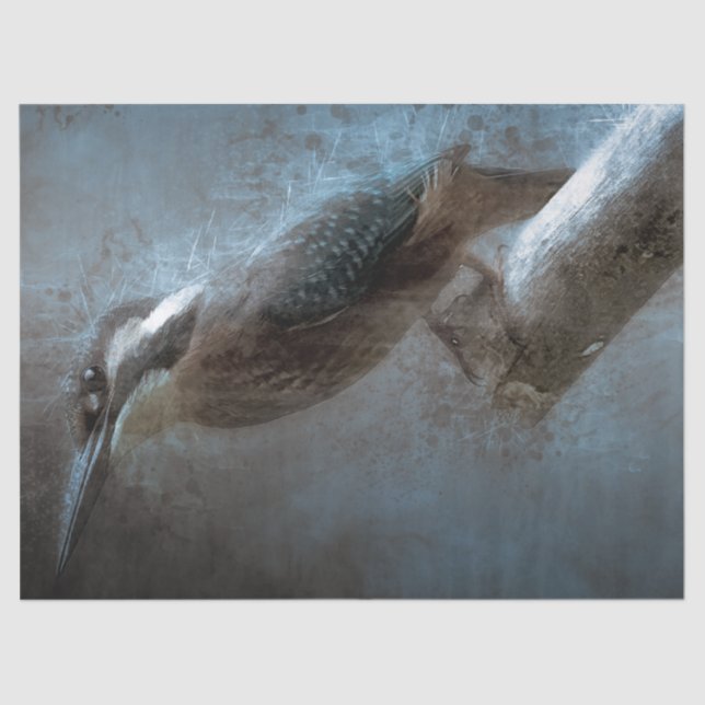 Kingfisher Decoupage Seidenpapier (Vorderseite)