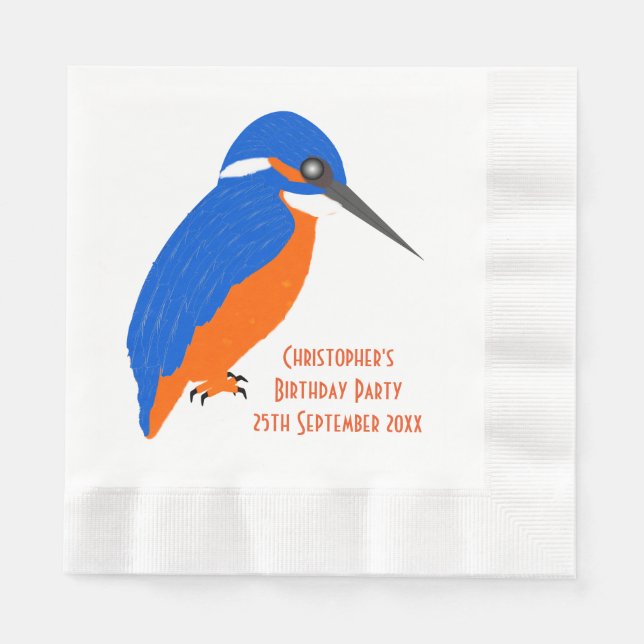 Kingfisher Design Serviette (Vorderseite)