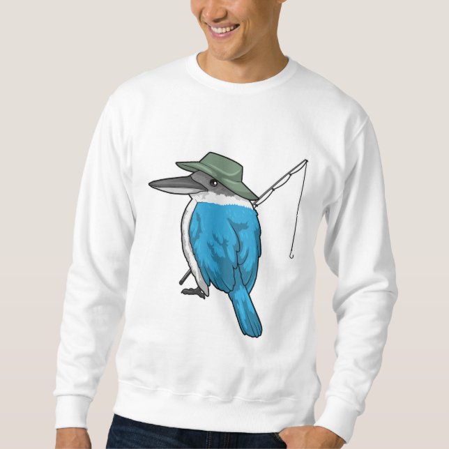 Kingfisher Fisher Angelrute Sweatshirt (Vorderseite)
