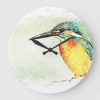Kingfisher Große Wanduhr