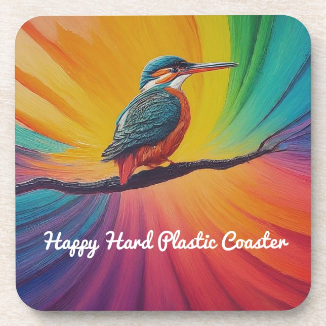 Kingfisher Happy Getränkeuntersetzer (Vorderseite)