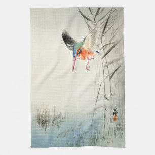 Kingfisher Jagd - Ohara Koson - Geschirrtuch