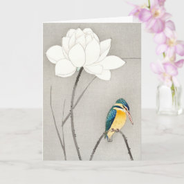 Kingfisher mit Lotus Blume Ohara Koson vergrößert Karte
