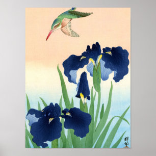 Kingfisher oberhalb Ire, 1926 von Ohara Koson Poster