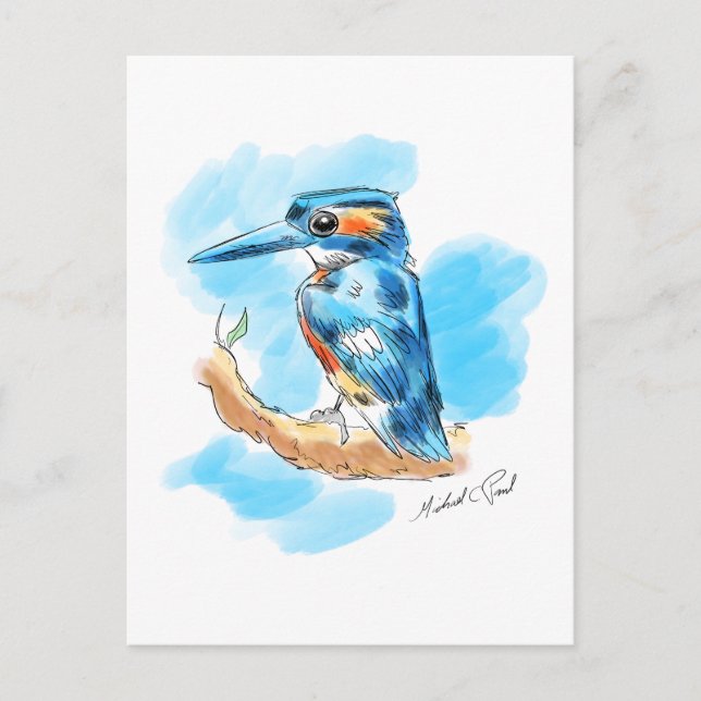 Kingfisher Postkarte (Vorderseite)