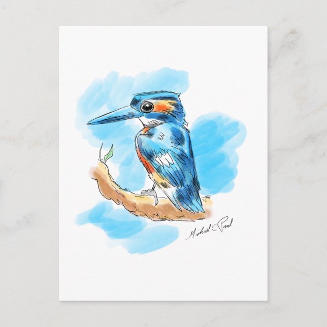 Kingfisher Postkarte (Vorderseite)