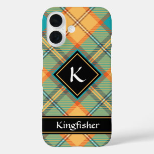 Kingfisher Tartan iPhone 16 Hülle