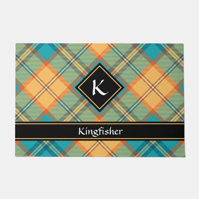 Kingfisher Tartan Doormat Fußmatte (Vorderseite)