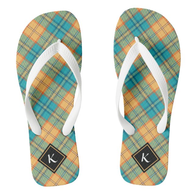 Kingfisher Tartan Flip Flops (Fußbett)