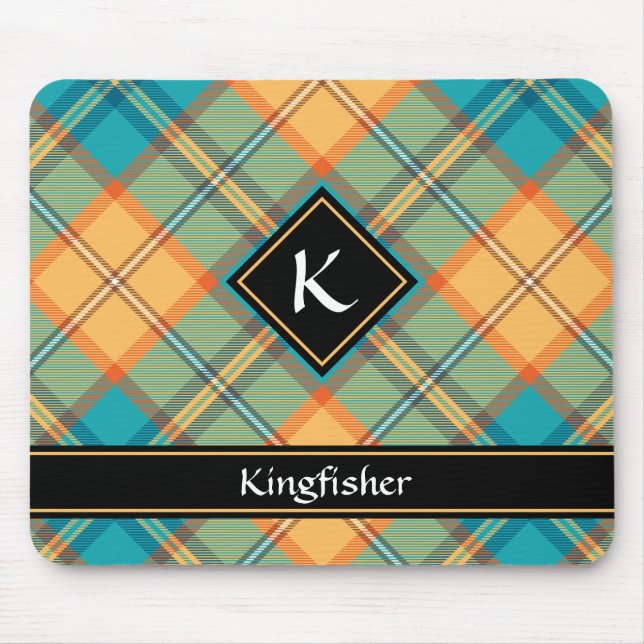 Kingfisher Tartan Mouse Pad Mousepad (Vorne)
