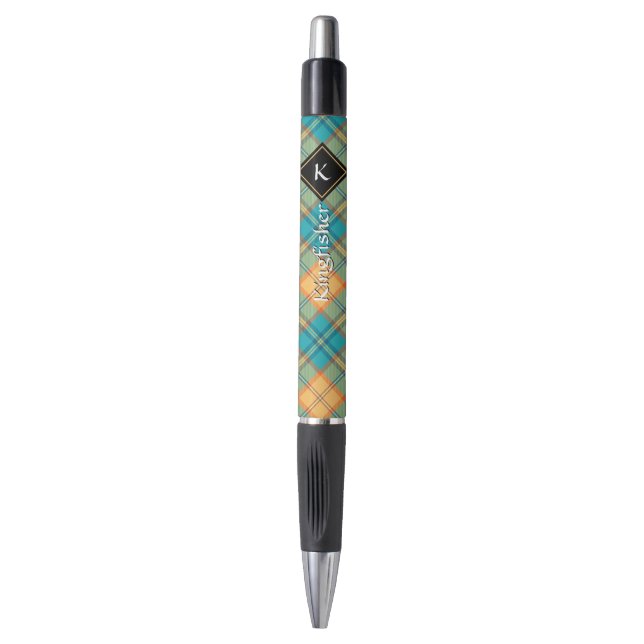 Kingfisher Tartan Pen Kugelschreiber (Vorderseite Vertikal)