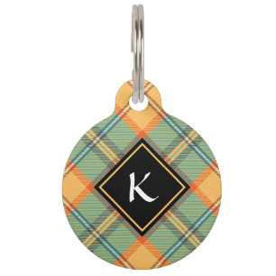 Kingfisher Tartan Pet ID Tag Haustiermarke