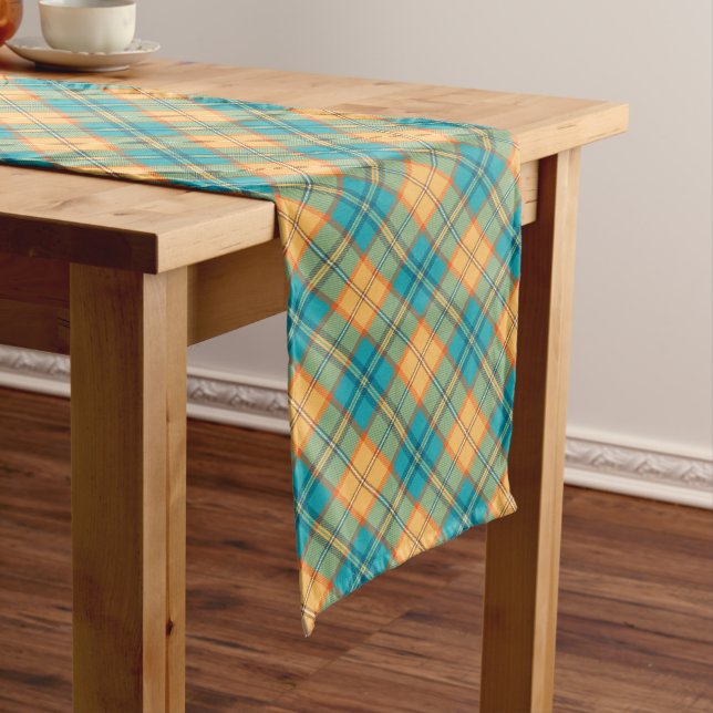 Kingfisher Tartan Table Runner Großer Tischläufer (Beispiel)