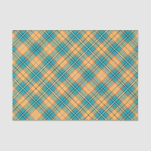 Kingfisher Tartan Tissue Paper Seidenpapier (Vorderseite)