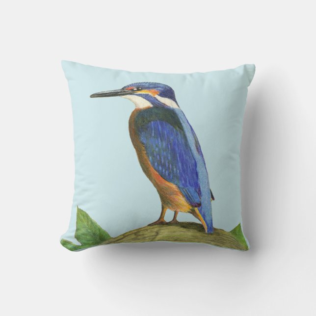 Kingfisher Throw Pillow Kissen (Vorderseite)