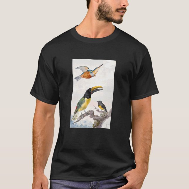 Kingfisher Toucan Sparrow Bird Illustration by Aer T-Shirt (Vorderseite)