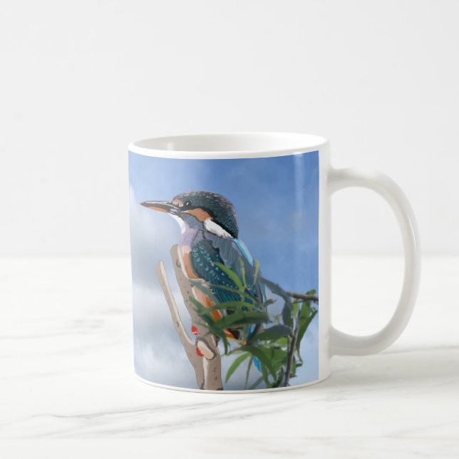 Kingfisher und Willow Coffee Tasse (Rechts)