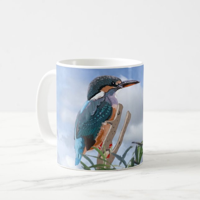 Kingfisher und Willow Kaffeetasse (Vorderseite Links)