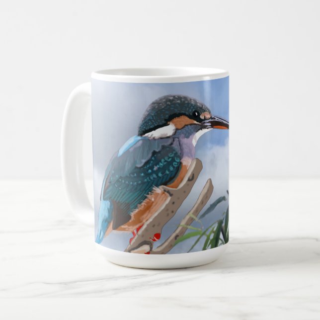 Kingfisher und Willow Kaffeetasse (Vorderseite Links)
