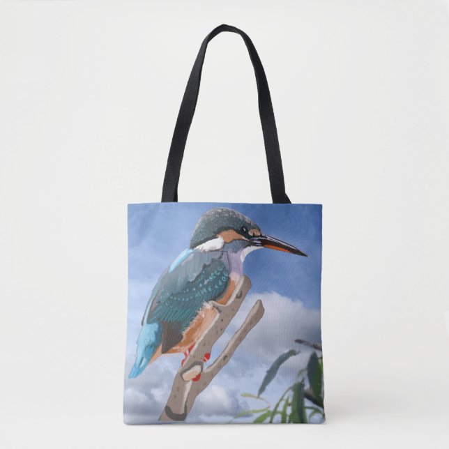 Kingfisher und Willow Tote Bag (Vorderseite)