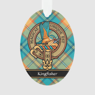 Kingfisher Wappen über Tartan Ornament