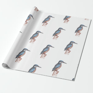 Kingfisher Watercolor Geschenkpapier