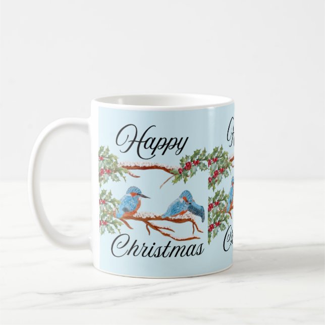 Kingfisher Weihnachten Kaffeetasse (Links)
