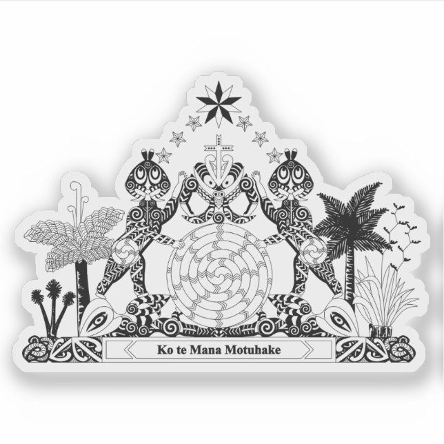 Kīngitanga Wappen Wappen, Maori, Neuseeland Aufkleber (Vorderseite)