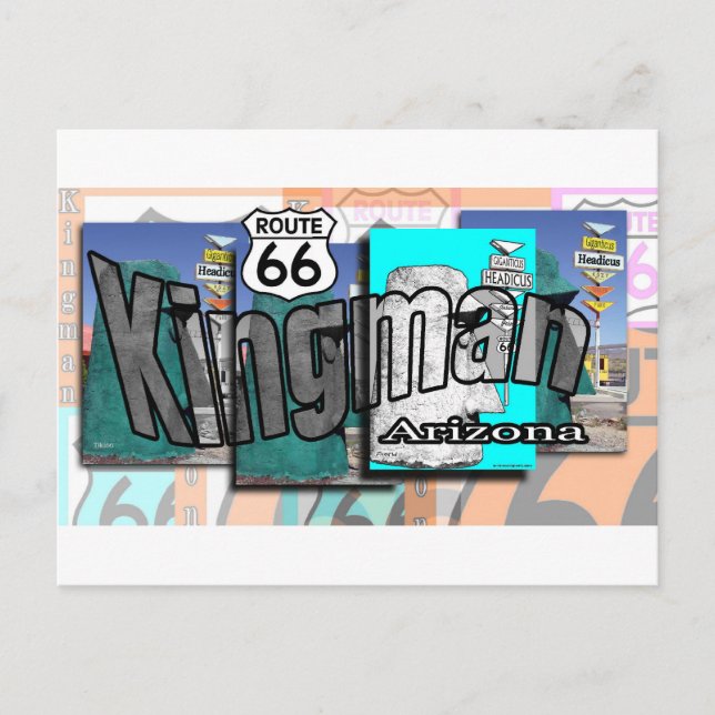 Kingman Arizona Weg 66 Postkarte (Vorderseite)