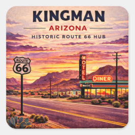 Kingman Route 66 Retro Roadside Aufkleber Geschenk