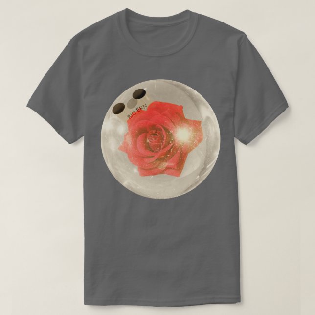 Kingpin Big Erns Rose Bowling Ball T-Shirt (Design vorne)