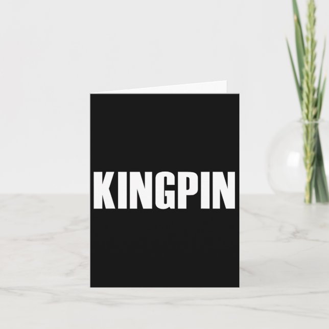 Kingpin Funny Bowling Karte (Vorderseite)